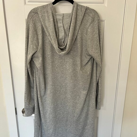 EUC - Large- Light Grey - Long Hooded Cardigan - Picture 2 of 4
